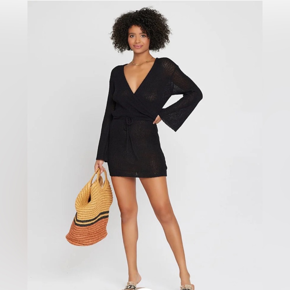 L*Space - Topanga Dress/Cover up in Black Size Small NWT